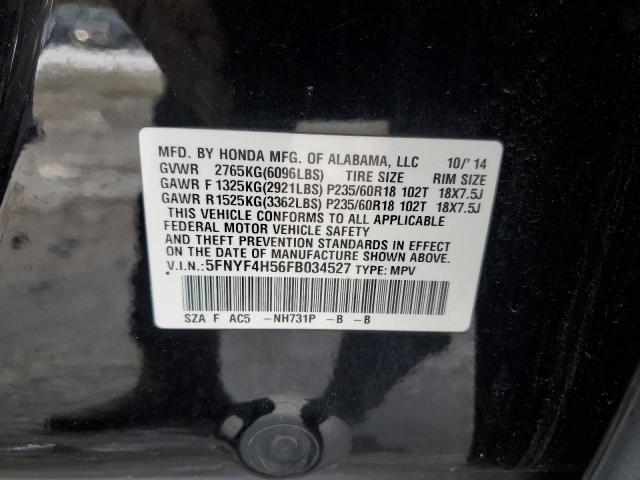 Photo 14 from auction – 2015 HONDA PILOT EXL with VIN 5FNYF4H56FB034527