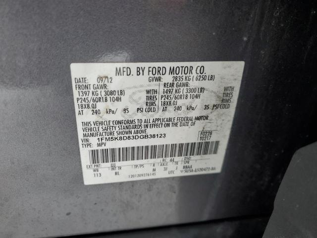 Photo 14 from auction – 2013 FORD EXPLORER X with VIN 1FM5K8D83DGB38123