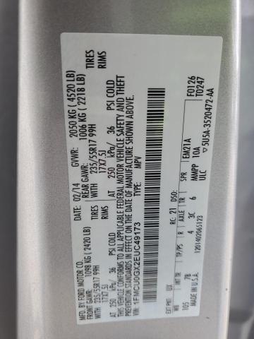 Photo 14 from auction – 2014 FORD ESCAPE SE with VIN 1FMCU0GX2EUC49173