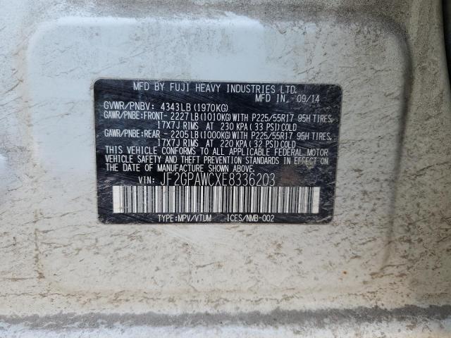 Photo 14 from auction – 2014 SUBARU XV CROSSTR with VIN JF2GPAWCXE8336203