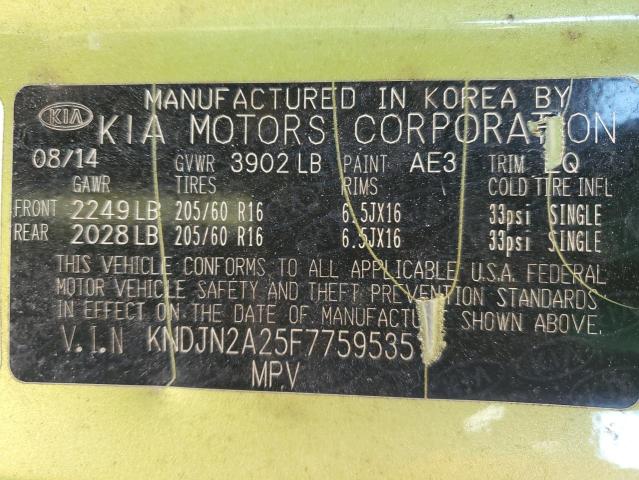 Zdjęcie 14 z aukcji – 2015 KIA SOUL z VIN KNDJN2A25F7759535