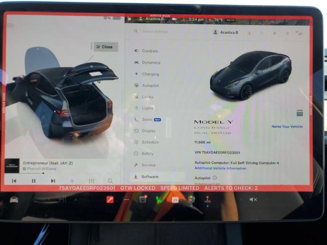 Снимка 9 от търг – 2024 TESLA MODEL Y с VIN 7SAYGAEE0RF023501