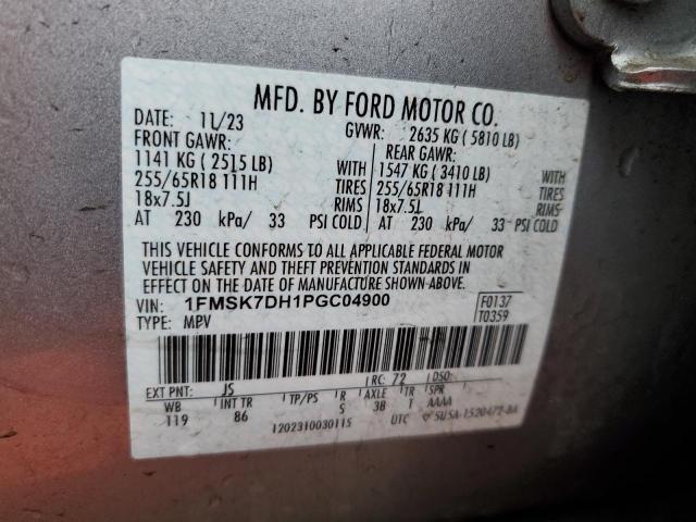 Photo 14 from auction – 2023 FORD EXPLORER X with VIN 1FMSK7DH1PGC04900