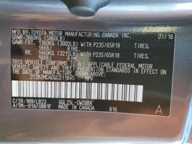 Photo 14 from auction – 2016 LEXUS RX 350 BAS with VIN 2T2BZMCA0GC011845