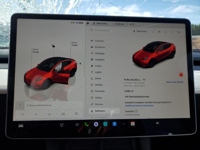 Photo 9 from auction – 2024 TESLA MODEL Y with VIN 7SAYGDEE5RA311190