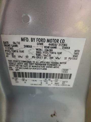 Photo 14 from auction – 2010 FORD ESCAPE LIM with VIN 1FMCU9EG1AKD31456