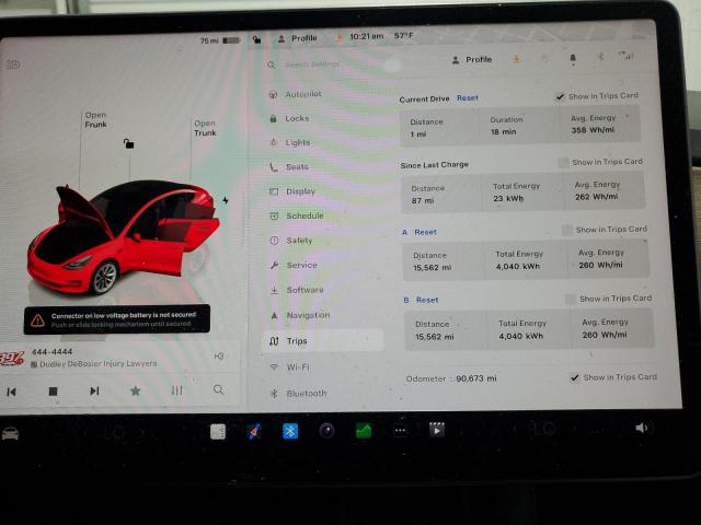 Photo 9 from auction – 2022 TESLA MODEL 3 with VIN 5YJ3E1EA3NF369806