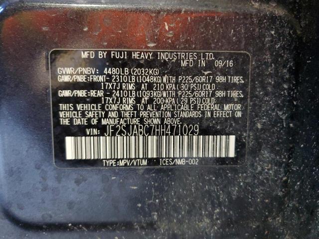 Photo 14 from auction – 2017 SUBARU FORESTER 2 with VIN JF2SJABC7HH471029