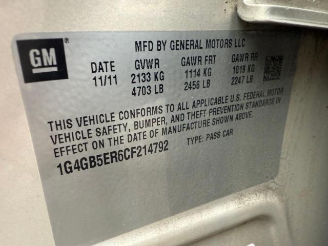 Photo 10 from auction – 2012 BUICK LACROSSE C with VIN 1G4GB5ER6CF214792