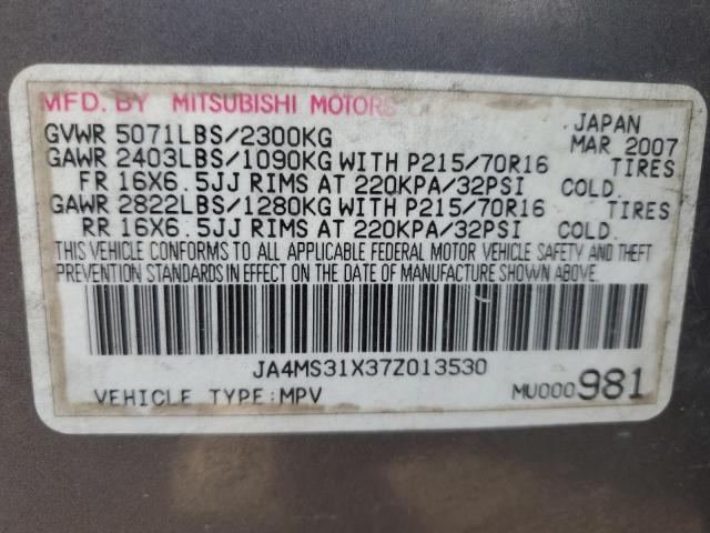 Photo 14 from auction – 2007 MITSUBISHI OUTLANDER with VIN JA4MS31X37Z013530