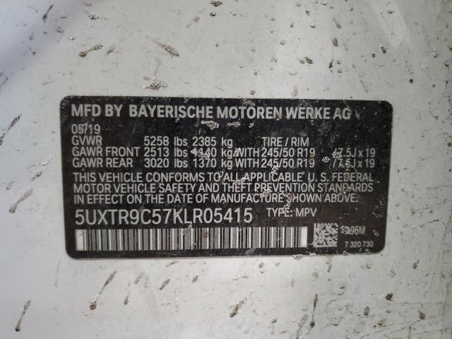 Photo 14 from auction – 2019 BMW X3 XDRIVE3 with VIN 5UXTR9C57KLR05415