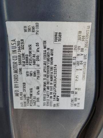 Photo 14 from auction – 2003 FORD EXPLORER X with VIN 1FMZU73K33UC33574