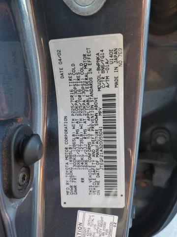Photo 14 from auction – 2002 TOYOTA HIGHLANDER with VIN JTEGF21A320055041