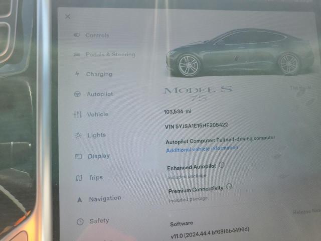 Снимка 9 от търг – 2017 TESLA MODEL S с VIN 5YJSA1E15HF205422