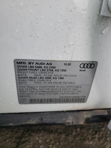 Photo 14 from auction – 2021 AUDI Q5 PREMIUM with VIN WA1BAAFY6M2017740