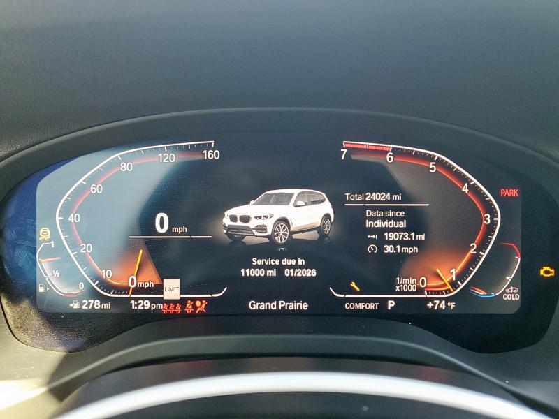 Photo 9 from auction – 2021 BMW X3 SDRIVE3 with VIN 5UXTY3C08M9F99350