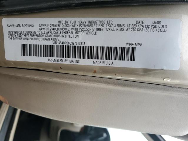 Photo 14 from auction – 2009 SUBARU OUTBACK 2. with VIN 4S4BP66C397317313