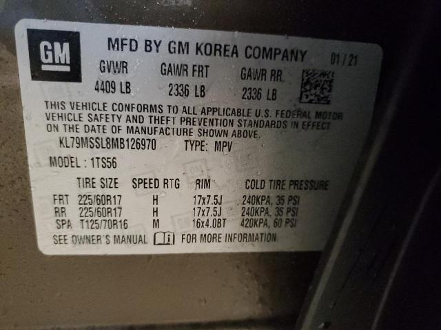 Photo 14 from auction – 2021 CHEVROLET TRAILBLAZE with VIN KL79MSSL8MB126970