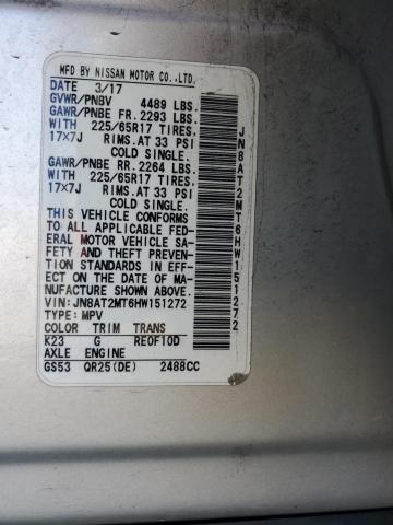Photo 14 from auction – 2017 NISSAN ROGUE S with VIN JN8AT2MT6HW151272