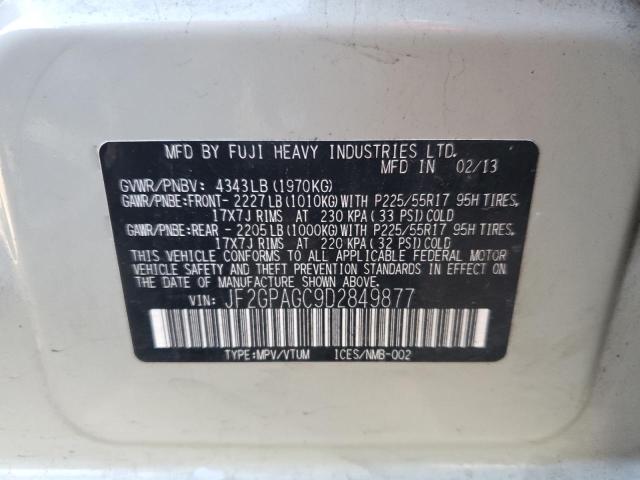 Photo 14 from auction – 2013 SUBARU XV CROSSTR with VIN JF2GPAGC9D2849877