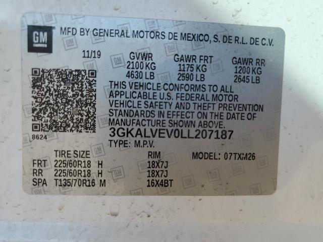 Photo 14 from auction – 2020 GMC TERRAIN SL with VIN 3GKALVEV0LL207187