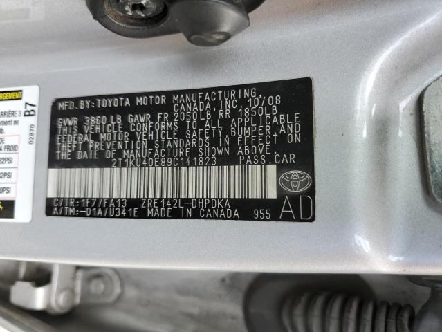 Photo 14 from auction – 2009 TOYOTA COROLLA MA with VIN 2T1KU40E89C141823