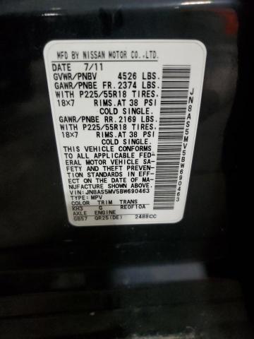Photo 14 from auction – 2011 NISSAN ROGUE S with VIN JN8AS5MV5BW690463