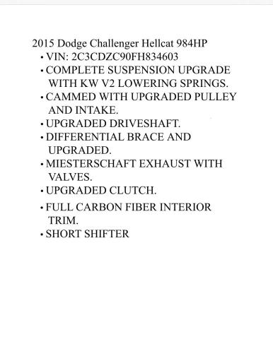 Photo 12 from auction – 2015 DODGE CHALLENGER with VIN 2C3CDZC90FH834603