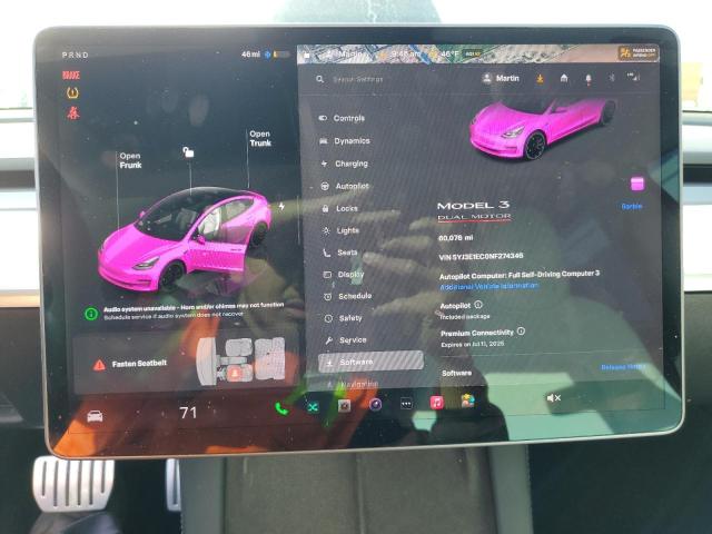 Photo 9 from auction – 2022 TESLA MODEL 3 with VIN 5YJ3E1EC0NF274346