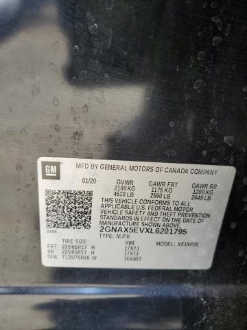Photo 14 from auction – 2020 CHEVROLET EQUINOX with VIN 2GNAX5EVXL6201795