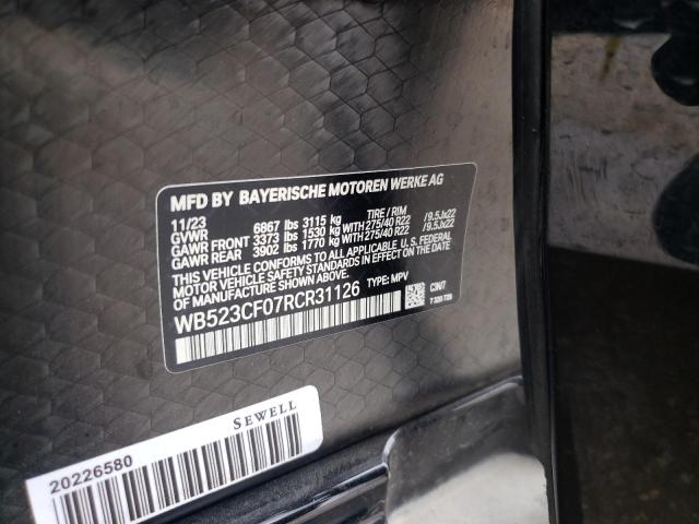 Photo 14 from auction – 2024 BMW IX XDRIVE5 with VIN WB523CF07RCR31126