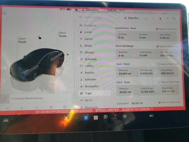 Photo 9 from auction – 2023 TESLA MODEL 3 with VIN 5YJ3E1EB1PF392223