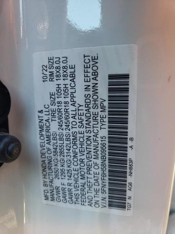 Photo 14 from auction – 2022 HONDA PILOT EXL with VIN 5FNYF6H58NB095615