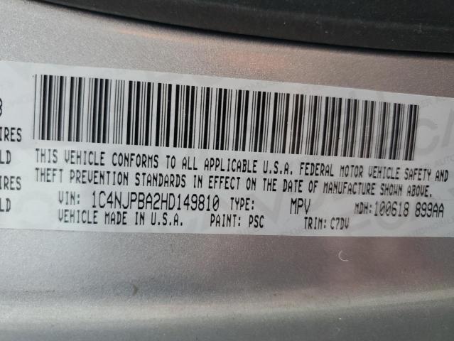Photo 14 from auction – 2017 JEEP PATRIOT SP with VIN 1C4NJPBA2HD149810