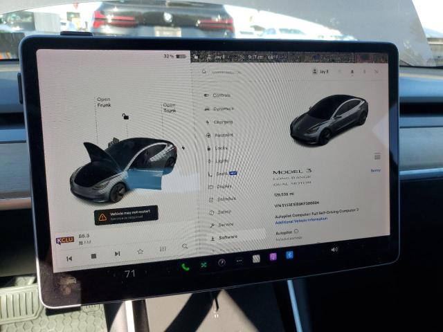 Photo 9 from auction – 2019 TESLA MODEL 3 with VIN 5YJ3E1EB9KF386694
