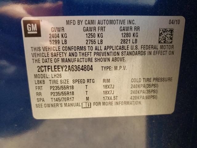 Photo 14 from auction – 2010 GMC TERRAIN SL with VIN 2CTFLEEY2A6364804