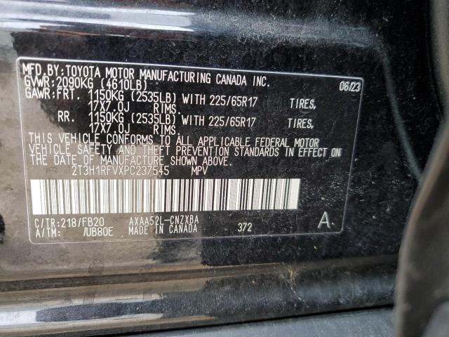 Photo 14 from auction – 2023 TOYOTA RAV4 LE with VIN 2T3H1RFVXPC237545