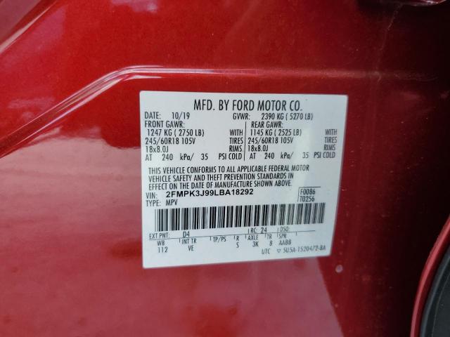 Photo 14 from auction – 2020 FORD EDGE SEL with VIN 2FMPK3J99LBA18292