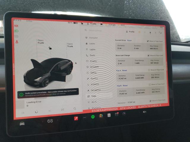 Photo 9 from auction – 2023 TESLA MODEL 3 with VIN 5YJ3E1EA2PF692926