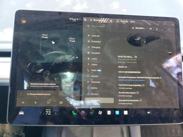 Photo 9 from auction – 2021 TESLA MODEL 3 with VIN 5YJ3E1EB8MF862128