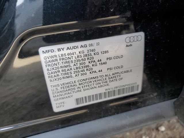 Photo 14 from auction – 2022 AUDI Q4 E-TRON with VIN WA1L2BFZ0NP053203