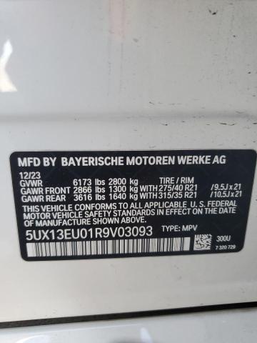 Photo 14 from auction – 2024 BMW X5 SDRIVE with VIN 5UX13EU01R9V03093