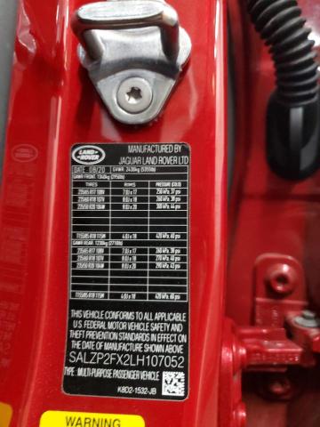 Photo 14 from auction – 2020 LAND ROVER RANGE ROVE with VIN SALZP2FX2LH107052