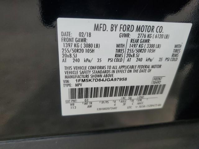 Photo 14 from auction – 2018 FORD EXPLORER X with VIN 1FM5K7D84JGA97958