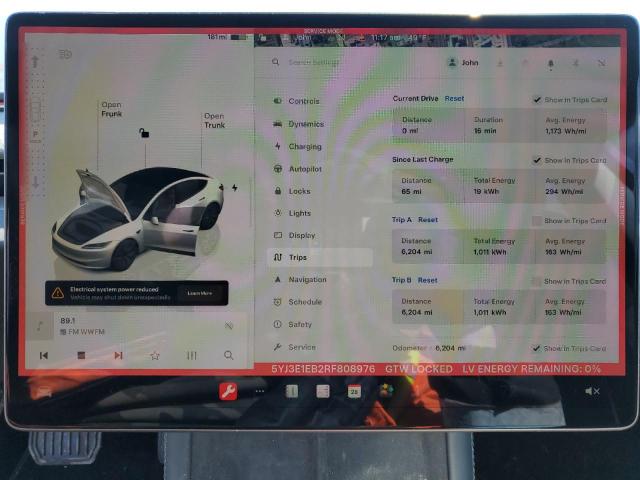 Photo 9 from auction – 2024 TESLA MODEL 3 with VIN 5YJ3E1EB2RF808976