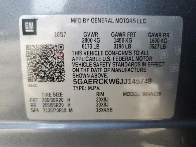Photo 14 from auction – 2018 BUICK ENCLAVE PR with VIN 5GAERCKW6JJ145748