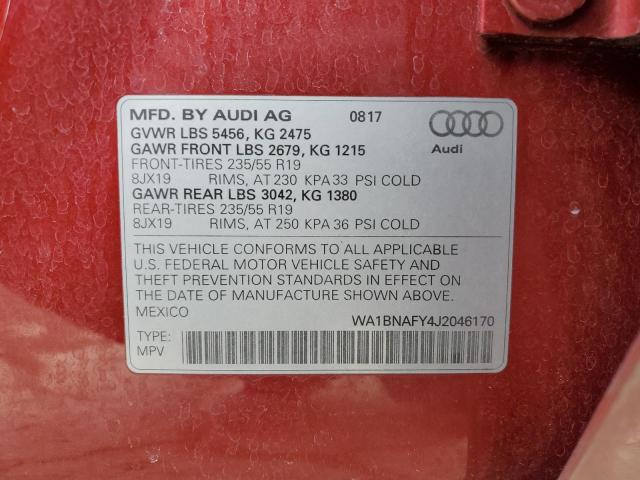 Photo 14 from auction – 2018 AUDI Q5 PREMIUM with VIN WA1BNAFY4J2046170