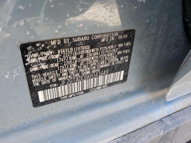 Photo 14 from auction – 2019 SUBARU CROSSTREK with VIN JF2GTADC6KH341649