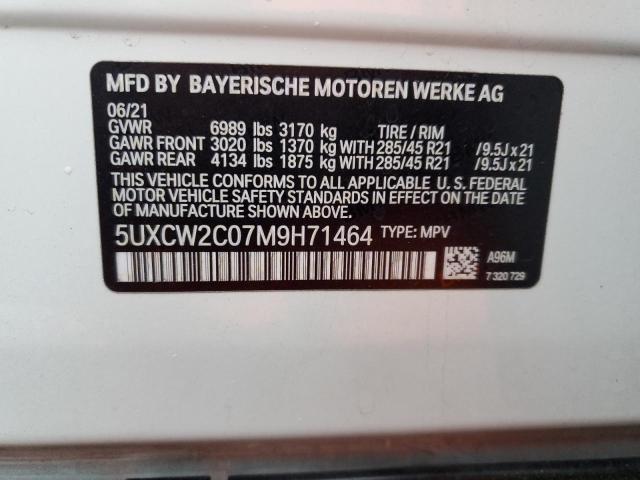 Photo 14 from auction – 2021 BMW X7 XDRIVE4 with VIN 5UXCW2C07M9H71464