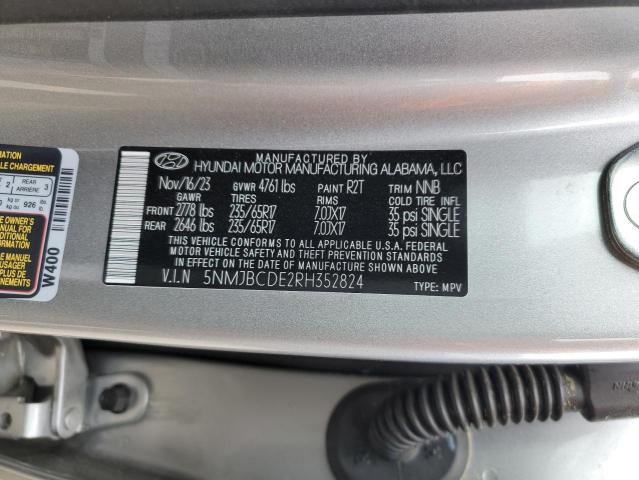 Photo 14 from auction – 2024 HYUNDAI TUCSON SEL with VIN 5NMJBCDE2RH352824